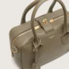Bolso Vita en piel verde salvia con detalles dorados