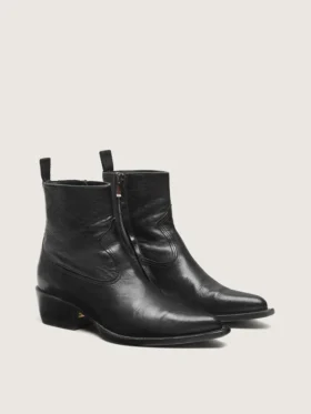 Botas bajas Debbie para hombre en cuero negro