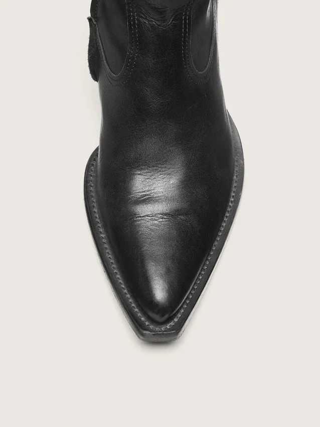 Botas bajas Debbie para hombre en cuero negro