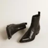 Botas Debbie para mujer en cuero negro