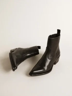 Botas Debbie para mujer en cuero negro