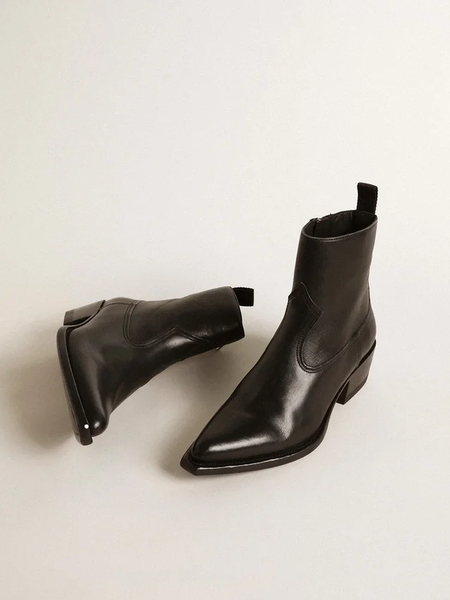 Botas Debbie para mujer en cuero negro