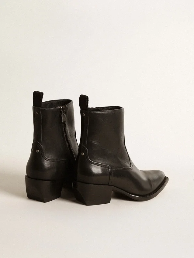 Botas Debbie para mujer en cuero negro