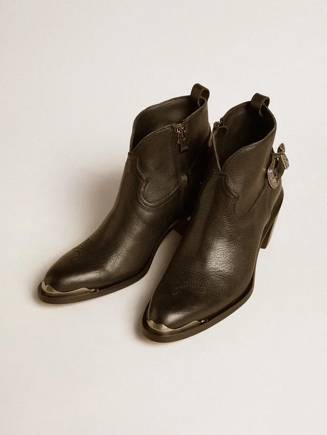 Botas Patty en cuero negro