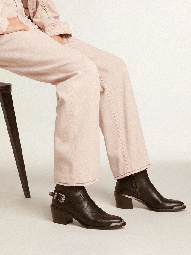 Botas Patty en cuero negro