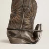 Botas Wish Star bajas para mujer en cuero negro con estrella plateada