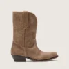 Botas Wish Star bajas para mujer en gamuza gris con bordado de estrellas