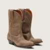 Botas Wish Star bajas para mujer en gamuza gris con bordado de estrellas