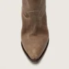 Botas Wish Star bajas para mujer en gamuza gris con bordado de estrellas