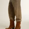 Botas Wish Star de caña baja en gamuza color coñac con estrella bordada tono sobre tono