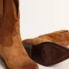 Botas Wish Star de caña baja en gamuza color coñac con estrella incrustada