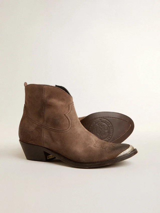 Botas Young de gamuza marrón oscuro