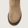 Botas Wish para niños en gamuza gris paloma con bordado de estrellas