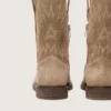 Botas Wish para niños en gamuza gris paloma con bordado de estrellas