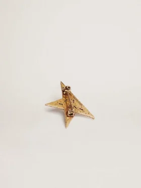 Broche para mujer en color oro antiguo con cristales decorativos