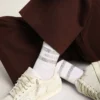 Calcetines unisex de algodón blanco con cristales decorativos