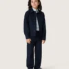 Pantalones chinos unisex Journey de lona de algodón azul con logotipo bordado