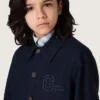 Camisa unisex Journey de lona de algodón azul con logotipo bordado