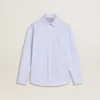 Camisas a rayas para niñas con letras bordadas en el bolsillo