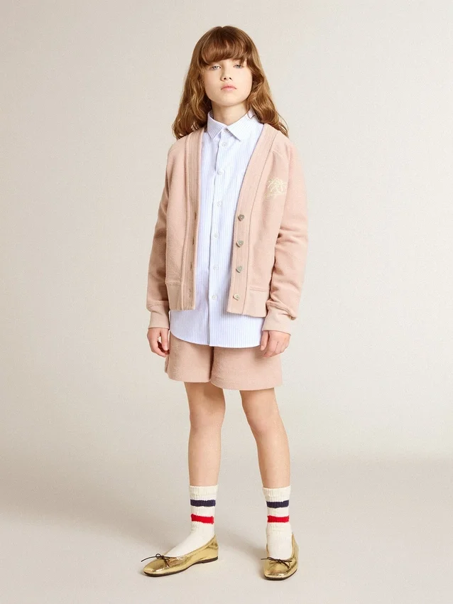 Camisas a rayas para niñas con letras bordadas en el bolsillo