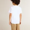 Camisas blancas para niños con estampado dorado multicolor