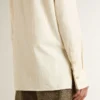 Camisas de algodón color crema para mujer con bordado floral