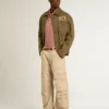 Camisas de algodón para hombre color oliva