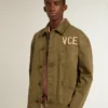 Camisas de algodón para hombre color oliva