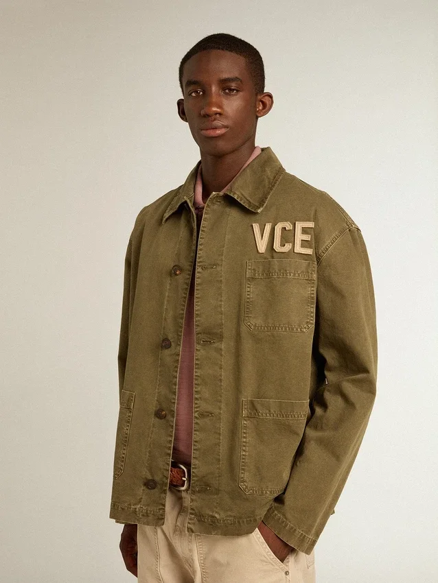 Camisas de algodón para hombre color oliva
