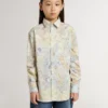 Camisas de algodón para niñas con estampado floral multicolor