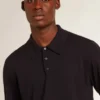 Camisas de manga larga para hombre en lana merino azul marino