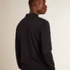 Camisas de manga larga para hombre en lana merino azul marino