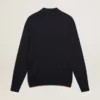 Camisas de manga larga para hombre en lana merino azul marino