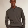 Camisas de manga larga para hombre en lana merino gris