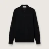 Camisas de manga larga para hombre en lana merino negra