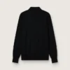 Camisas de manga larga para hombre en lana merino negra