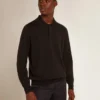 Camisas de manga larga para hombre en lana merino negra