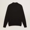 Camisas de manga larga para hombre en lana merino negra