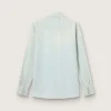 Camisas de mezclilla decoloradas para hombre con tachuelas martilladas