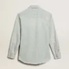 Camisas de mezclilla decoloradas para hombre con tachuelas martilladas