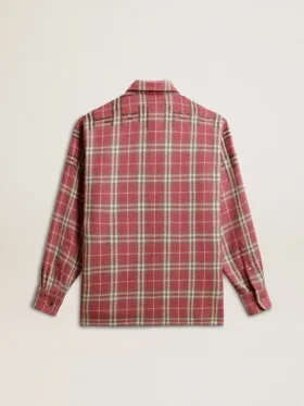 Camisas de mujer con bordado de cuadros en rosa, arena y gris