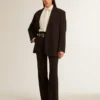 Camisas de mujer de mezcla de viscosa y algodón con cuello adornado con cristales