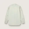 Camisas de mujer estilo boyfriend decoloradas con cristales cabujón
