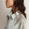 Camisas de mujer estilo boyfriend decoloradas con cristales cabujón