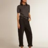 Camisas de polo para mujer de lana merino antracita