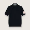 Camisas de polo para mujer de lana merino azul marino