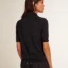 Camisas de polo para mujer de lana merino azul marino