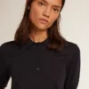 Camisas de polo para mujer de lana merino azul marino
