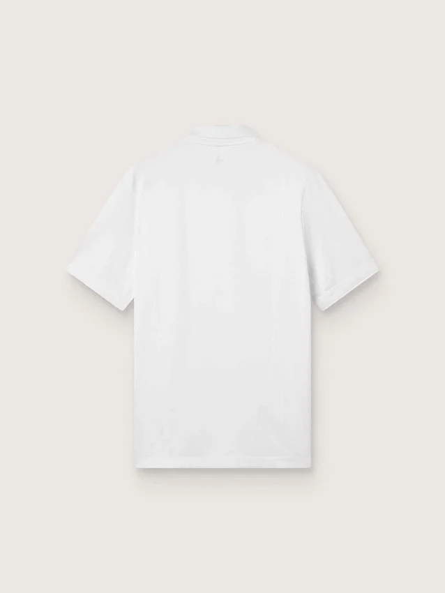 Camisas deportivas blancas con cremallera para hombre