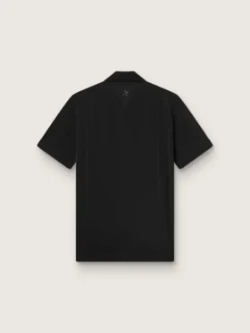 Camisas deportivas negras con cremallera para hombre